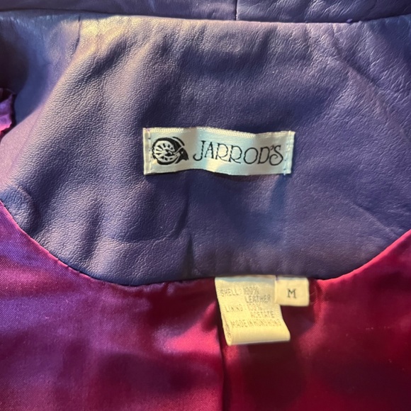 VINTAGE Jarrod’s leather Medium jacket in rich purple and leather skirt size 4 - Picture 11 of 12